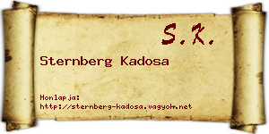 Sternberg Kadosa névjegykártya