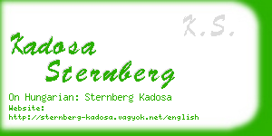 kadosa sternberg business card